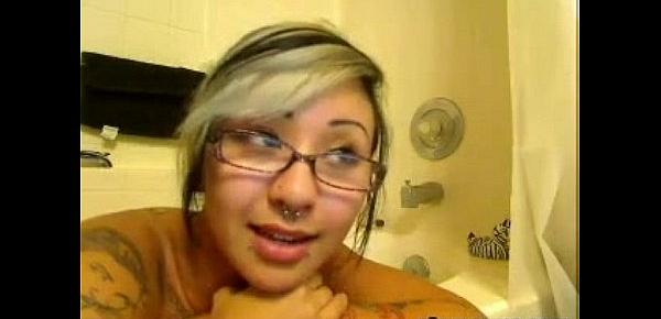  Tattooed Slut In The Bath Tub
